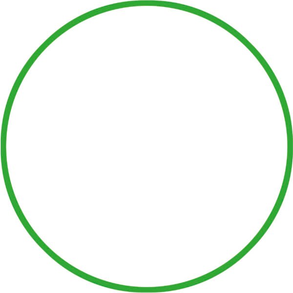 Χούλα-Χουπ HQ 70cm - Φ19mm - 280gr, Πράσινο 98812