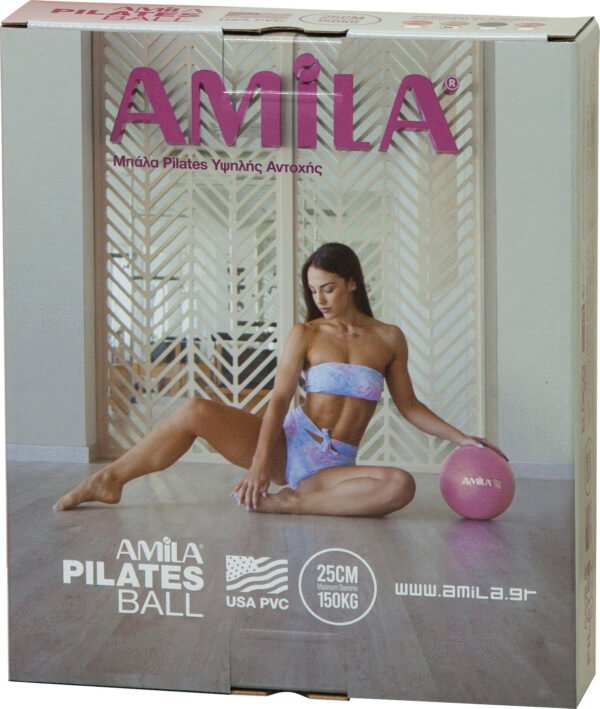Μπάλα Γυμναστικής AMILA Pilates Ball 25cm Ροζ 95817 - Image 3