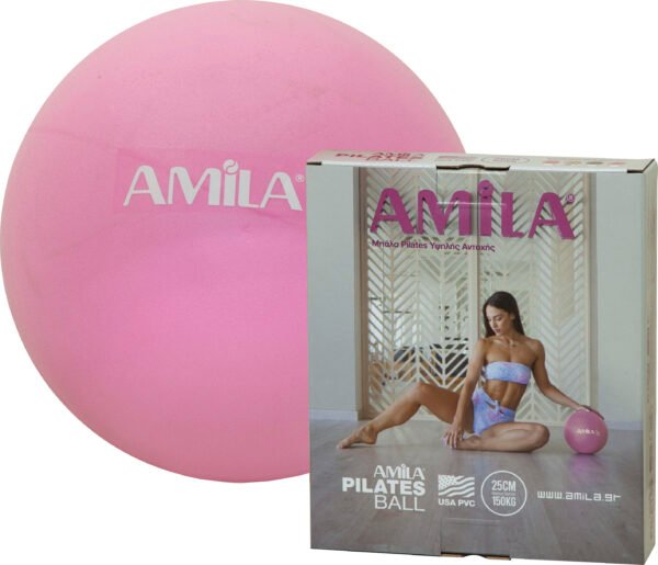 Μπάλα Γυμναστικής AMILA Pilates Ball 25cm Ροζ 95817 - Image 4