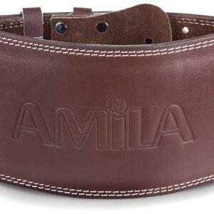 Ζώνη Άρσης Βαρών AMILA Δερμάτινη Καφέ B Quality M 94921