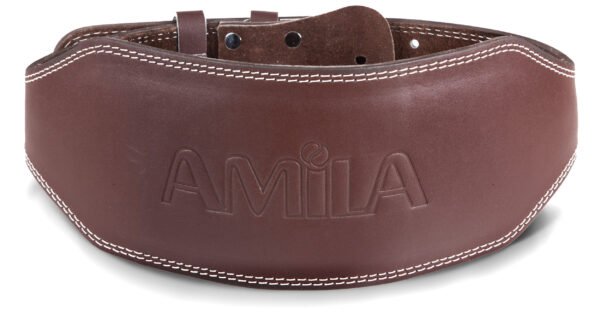 Ζώνη Άρσης Βαρών AMILA Δερμάτινη Καφέ B Quality M 94921
