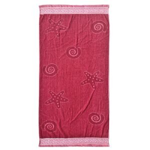 Πετσέτα Θαλάσσης Ζακάρ Μονόχρωμη 75x150cm ~450gr SummerTiempo 62845 - Ροζ - (1ΤΕΜ) - (42-825)