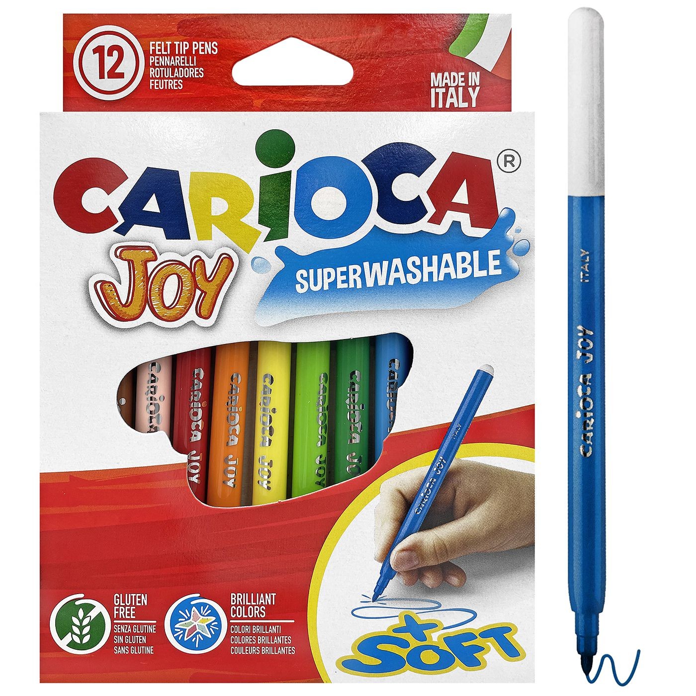 Μαρκαδόροι Carioca joy 2,8mm σετ=12 Χρώματα Carioca 40614 - (12ΣΕΤ) - (60-6)