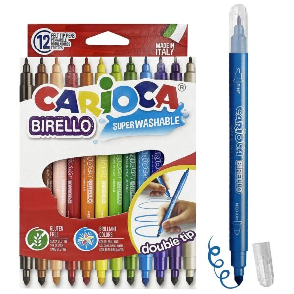 Μαρκαδόροι Διπλοί Carioca Birello 2,6 & 4,7mm σετ=12 Χρώματα Carioca 41457 - (12ΣΕΤ) - (60-676)