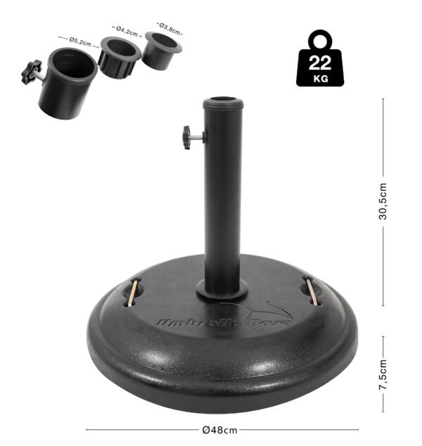 Βάση Ομπρέλας Στρογγυλή Τσιμεντένια 22Kg 12280 - Image 3