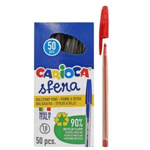 Στυλό Sfera box Carioca Ballpoint 1.0mm Carioca 41643 - Κόκκινο - (50ΤΕΜ) - (60-798)