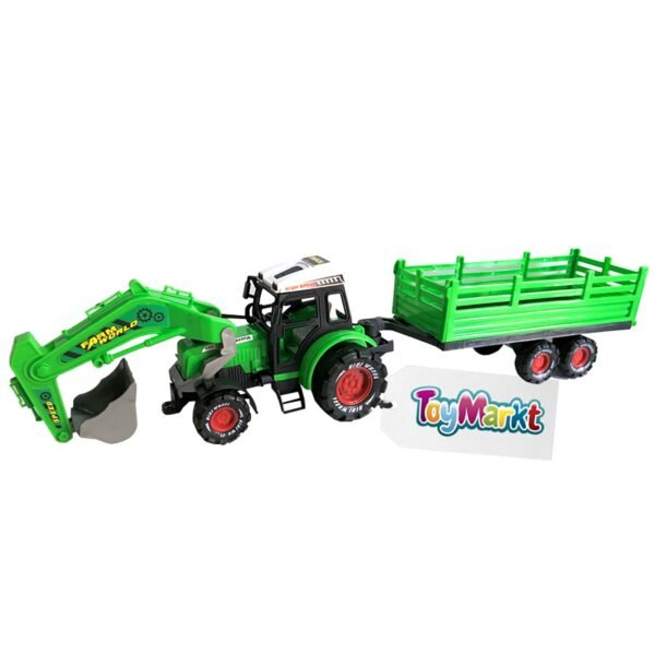 Τρακτέρ-Εκσκαφέας Friction & Ρυμούλκα 57x13x13cm ToyMarkt 902132 - Τυχαίο-Χρώμα-Σχέδιο-Επιλογή - (1ΤΕΜ) - (70-2112) - Image 3