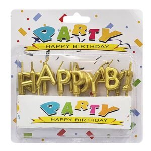 Κεριά Happy Birthday Χρυσό-Ασημί Homie 3767 - Χρυσό - (1ΣΕΤ) - (17-47)