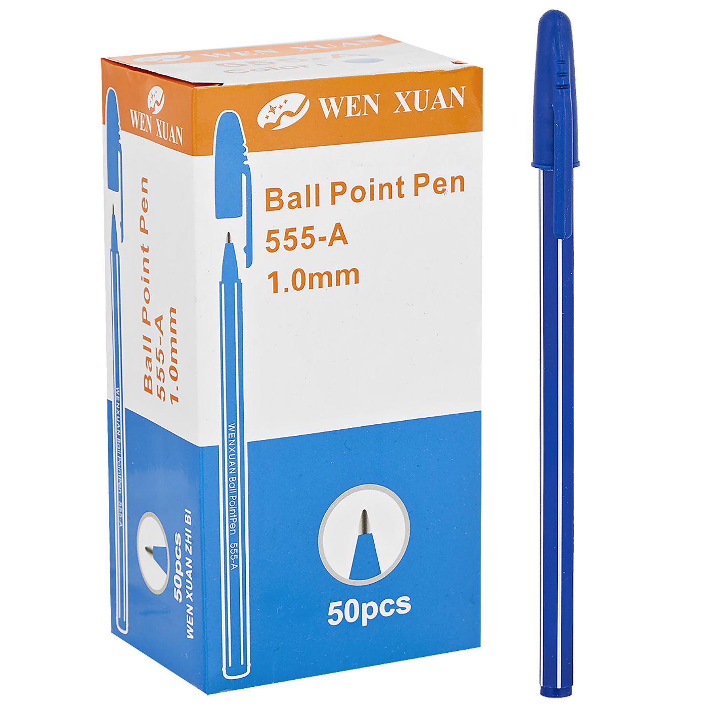 Στυλό Ριγέ Μακρυά Μύτη Ballpoint 1mm JustNote 80286 - (50ΤΕΜ) - (60-266)