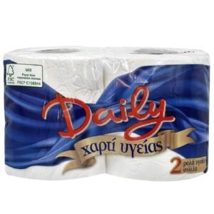 Χαρτί Υγείας Daily 2 Φύλλων πακ=2 Ρολά 63gr Daily - (42ΠΑΚ) - (7-31)