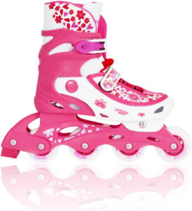 Πατίνια Inline 39-42 - Φούξια / Λευκό 48925