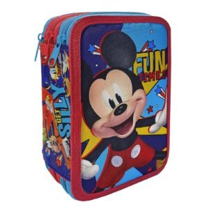Κασετίνα Γεμάτη Τριπλή Mickey 19,5x12,5x7cm Disney 1004Ε-14052 - (1ΤΕΜ) - (50-2796)