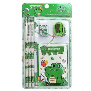 Σχολικό σετ=6τεμ Κροκόδειλος 23χ12cm JustNote 703445 - (1ΣΕΤ) - (50-3425)