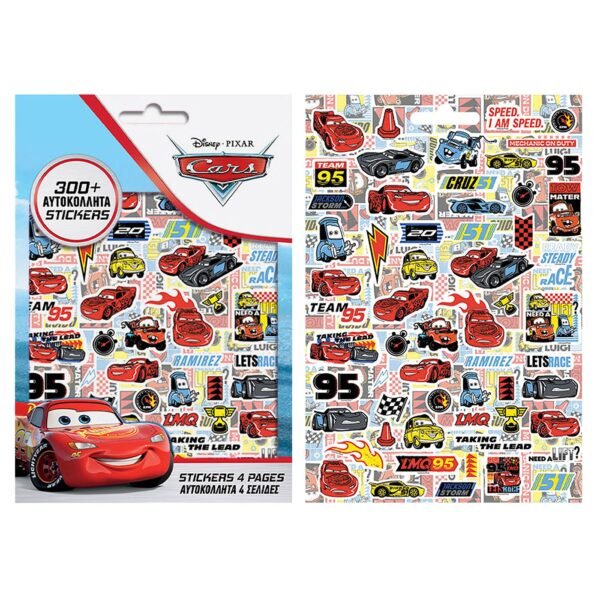 Μπλοκ με 300 Αυτοκόλλητα Cars 21,5x14,5cm Disney - (6ΤΕΜ) - (6-697)