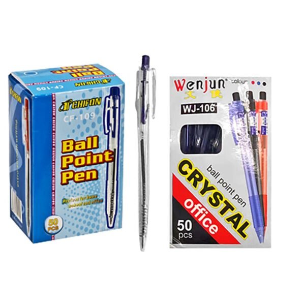 Στυλό Διάφανο Κλιπ Ballpoint Μπλε 0,8mm JustNote 80287 - (50ΤΕΜ) - (60-267)