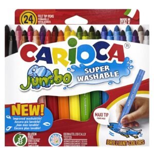 Μαρκαδόροι Carioca Jumbo 6mm σετ=24 Χρώματα Carioca 40570 - (6ΣΕΤ) - (60-557)