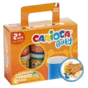 Δακτυλομπογιά Carioca 6 Χρώματα 6x80mL Carioca KO032 - (1ΣΕΤ) - (60-88)