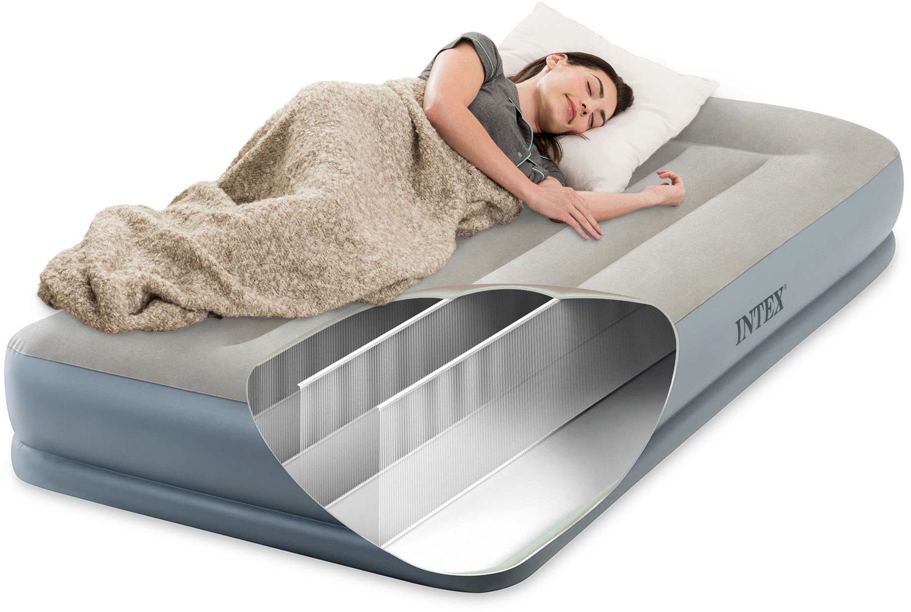 Φουσκωτό Στρώμα Ύπνου Intex Pillow Rest Mid-Rise Twin 64116 - Image 3