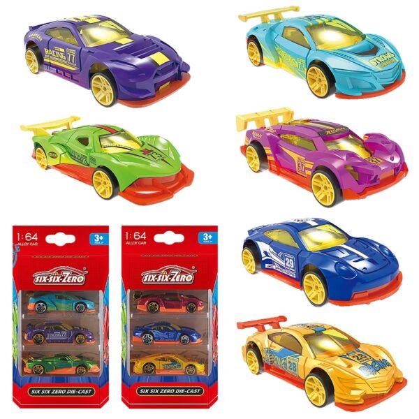 Σετ 3 Οχήματα die Cast Metal Free Wheels 10x19x3.5cm ToyMarkt 913628 - (1ΤΕΜ) - (71-3608)