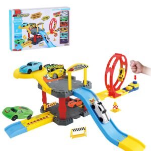 Parking - Λουπ με Εκτοξευτήρα + 6 Αυτοκίνητα 41x26x5cm ToyMarkt 88874 - (1ΤΕΜ) - (68-854)