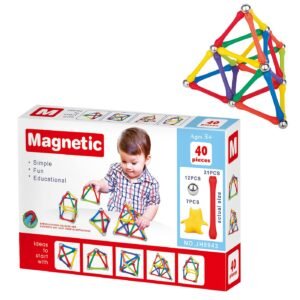 Μαγνητικές Κατασκευές 40 τεμ 22x15x4cm ToyMarkt 95449 - (1ΤΕΜ) - (75-429)