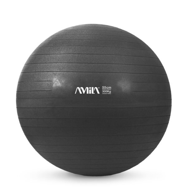 GymBall 55cm Μαύρη Bulk 48412