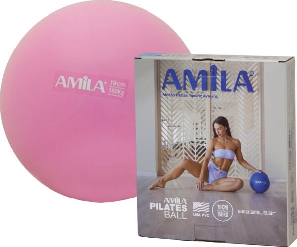 Μπάλα Γυμναστικής AMILA Pilates Ball 19cm Ροζ 95803 - Image 4