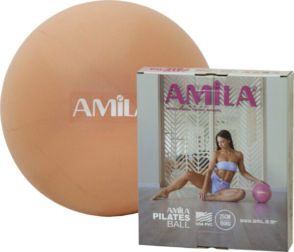 Μπάλα Γυμναστικής AMILA Pilates Ball 25cm Χρυσή 95815 - Image 4