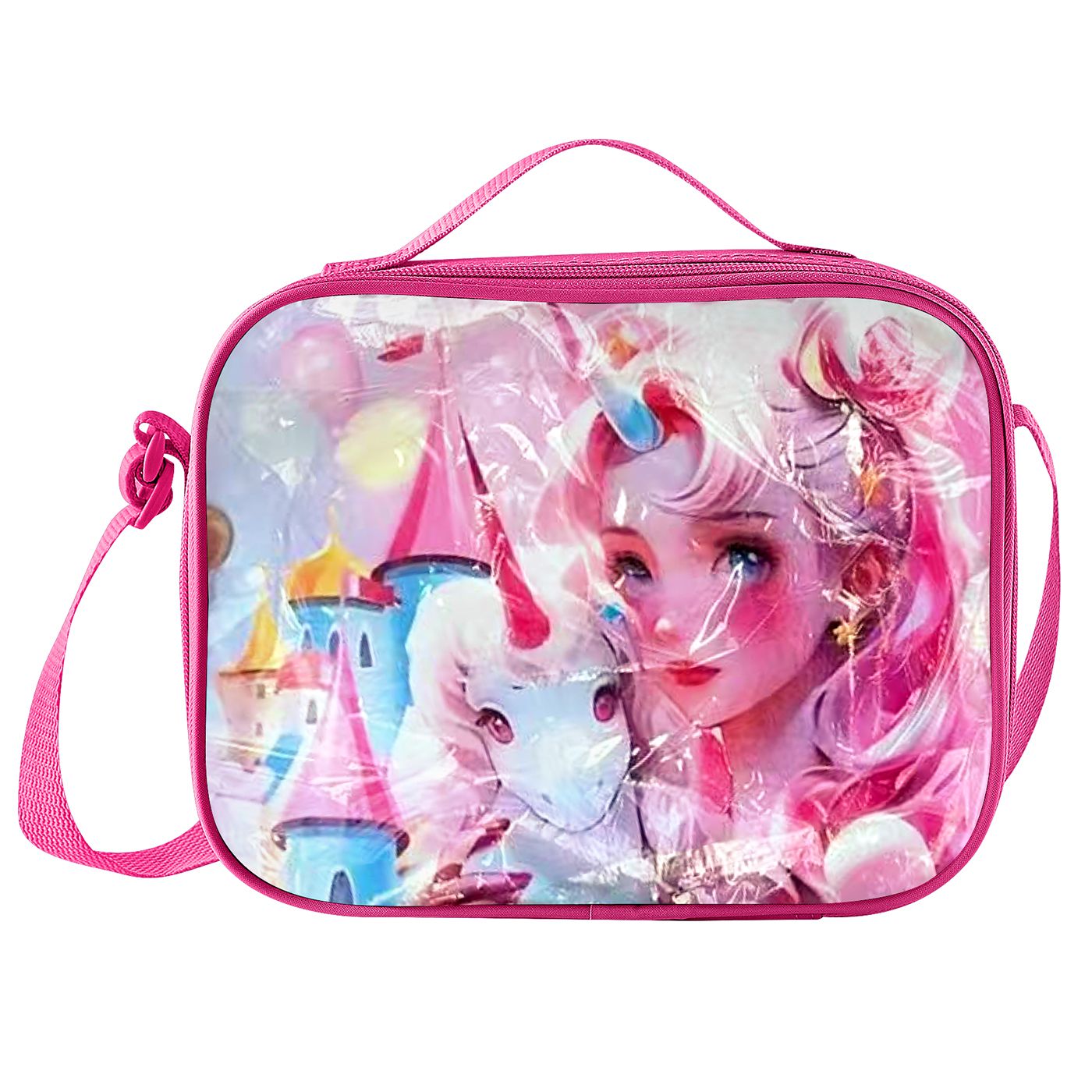 Ισοθερμικό Τσαντάκι Φαγητού Κοπέλα & Μονόκερος 24x18x9cm JustNote 703426 - (1ΤΕΜ) - (50-3406)