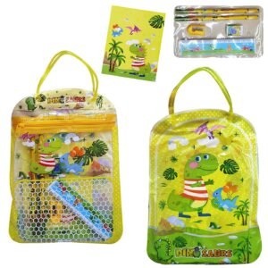 Σχολικό σετ=6τεμ σε Τσαντάκι Dinosaurs 33χ23cm JustNote 703458 - (1ΣΕΤ) - (50-3438)
