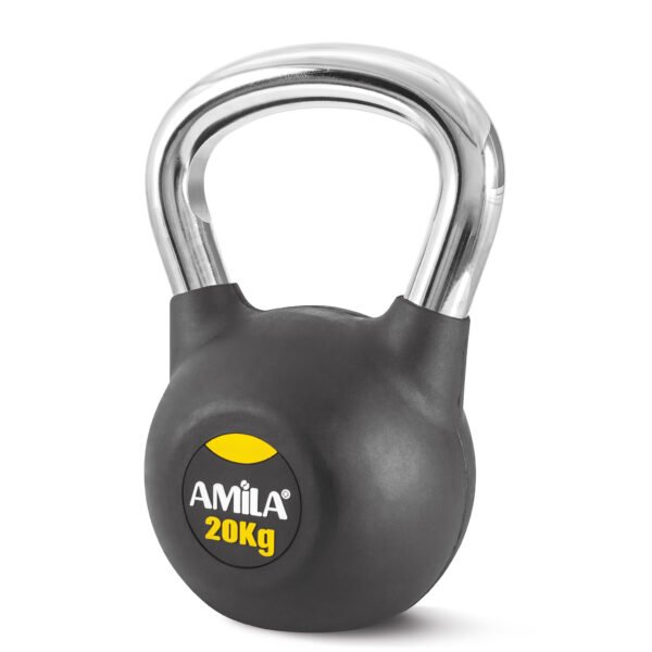 AMILA Kettlebell Rubber Cover Cr Handle 20Kg 44499