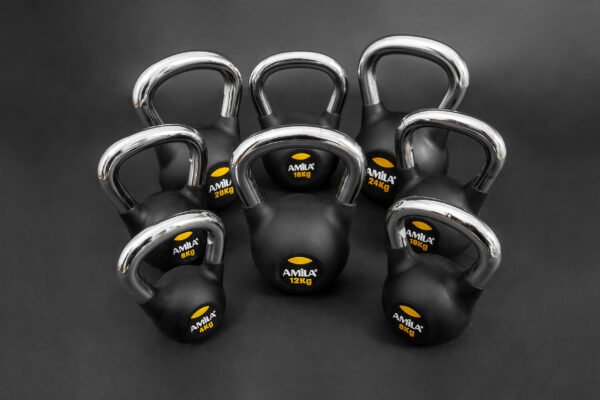 AMILA Kettlebell Rubber Cover Cr Handle 20Kg 44499 - Image 3