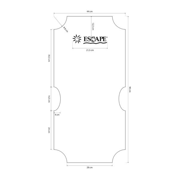 Ανταλλακτικό Ύφασμα Escape High Back / Escape Plus Ασπρο/Γκρι 15926 - Image 3