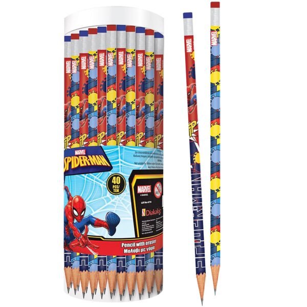 Μολύβι με Γόμα Spiderman Spiderman 000508549 - (40ΤΕΜ) - (50-3463)