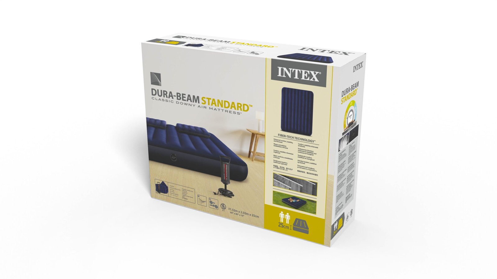 Σετ 2 Μαξιλάρια Φουσκωτό Στρώμα Ύπνου Intex Classic Downy Queen 64765 - Image 6