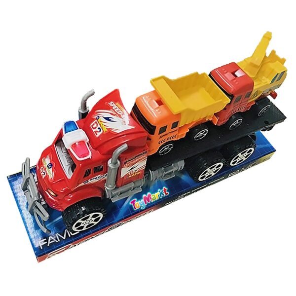 Φορτηγό Friction με 2 Δομικά Οχήματα 26x12x8cm ToyMarkt 902288 - (1ΤΕΜ) - (70-2268) - Image 3