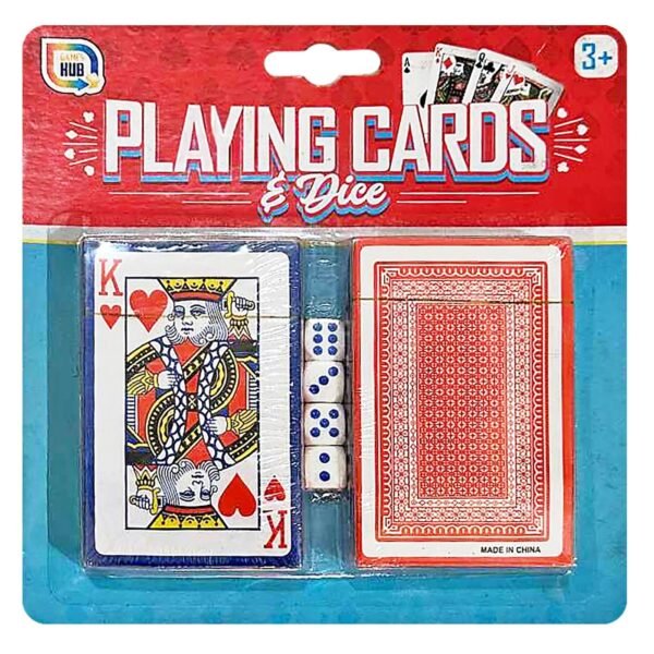 2 Τράπουλες Μονές και 4 Ζάρια σετ=6τεμ 17x17cm Homie 116960 - (1ΣΕΤ) - (96-940)