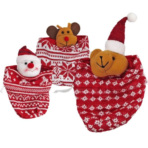 Τσαντάκι Πουγκί Μάλλινο Xmas 20x14cm Xmasfest 1133693 - (1ΤΕΜ) - (93-3673)