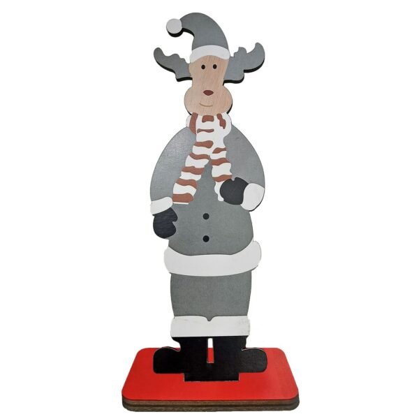 Τάρανδος Ξύλινος Επιτραπέζιος 19x7x5cm Xmasfest 1133749 - (12ΤΕΜ) - (93-3729)