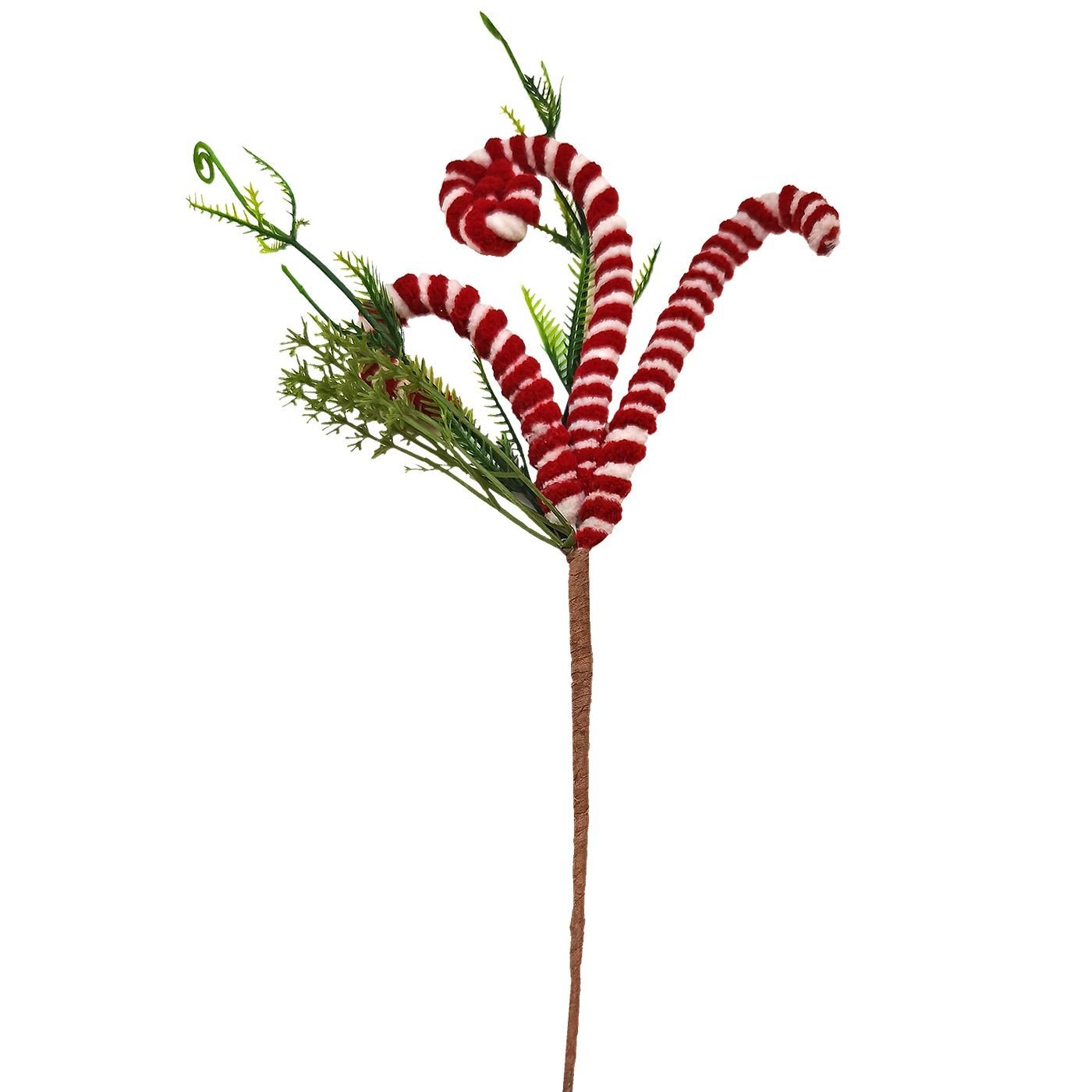 Κλαδί με 3 Μπαστούνια Σχεδίου Γλυφιτζούρια 27cm Xmasfest 1133757 - (10ΤΕΜ) - (93-3737)