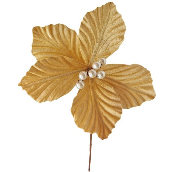 Λουλούδι Αλεξανδρινό Μικρό Σαμπανιζέ Βελουτέ ø17cm Xmasfest 1133762 - (12ΤΕΜ) - (93-3742)