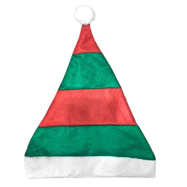 Σκούφος Ξωτικού Πράσινο-Κόκκινο Ριγέ 38x27cm Xmasfest 1133786 - (12ΤΕΜ) - (93-3766)