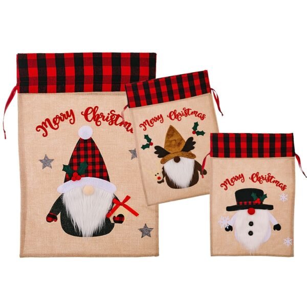 Σάκος Χριστουγέννων Λινάτσα Καρώ 57x38cm Xmasfest 1133623 - Τυχαίο-Χρώμα-Σχέδιο-Επιλογή - (1ΤΕΜ) - (93-3603)