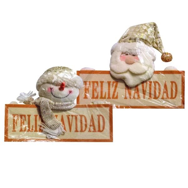 Πινακίδα Feliz Navidad με Πάνινη Φιγούρα 36x28cm Xmasfest 1134046 - Τυχαίο-Χρώμα-Σχέδιο-Επιλογή - (1ΤΕΜ) - (93-4026)