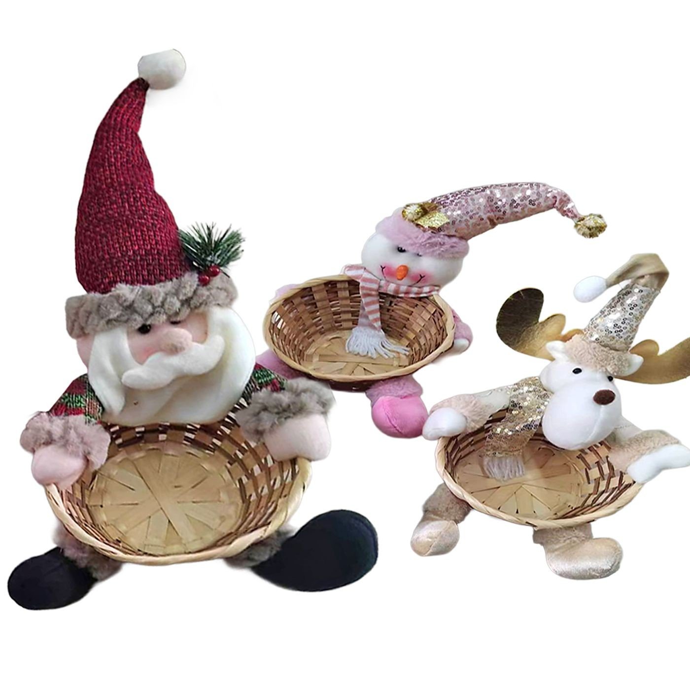 Καλάθι με Χριστουγεννιάτικη Πάνινη Φιγούρα 35x20cm Xmasfest 1134053 - Τυχαίο-Χρώμα-Σχέδιο-Επιλογή - (1ΤΕΜ) - (93-4033)