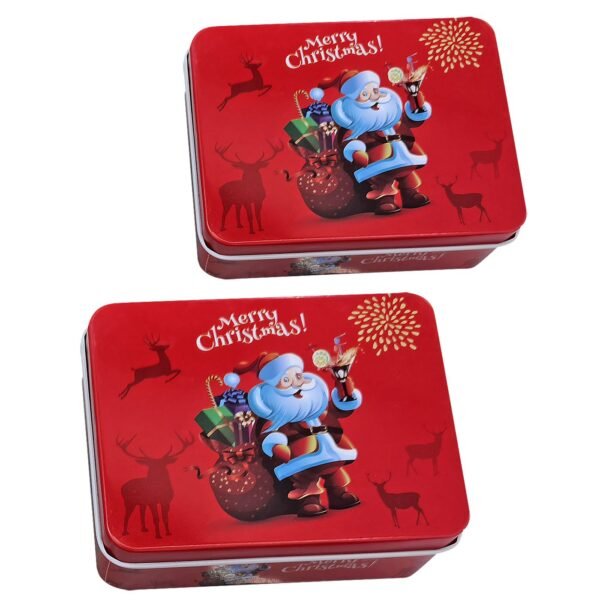 Κουτιά Μεταλλικά Xmas σετ=2 τεμ Ορθογώνια 14x10x4cm & 12x9x3,5cm Xmasfest 1133684 - S1 - (1ΣΕΤ) - (93-3664)