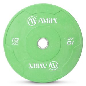 Δίσκος Color Bumper Plate Slim 50 mm 10 kg – Πράσινο 84847