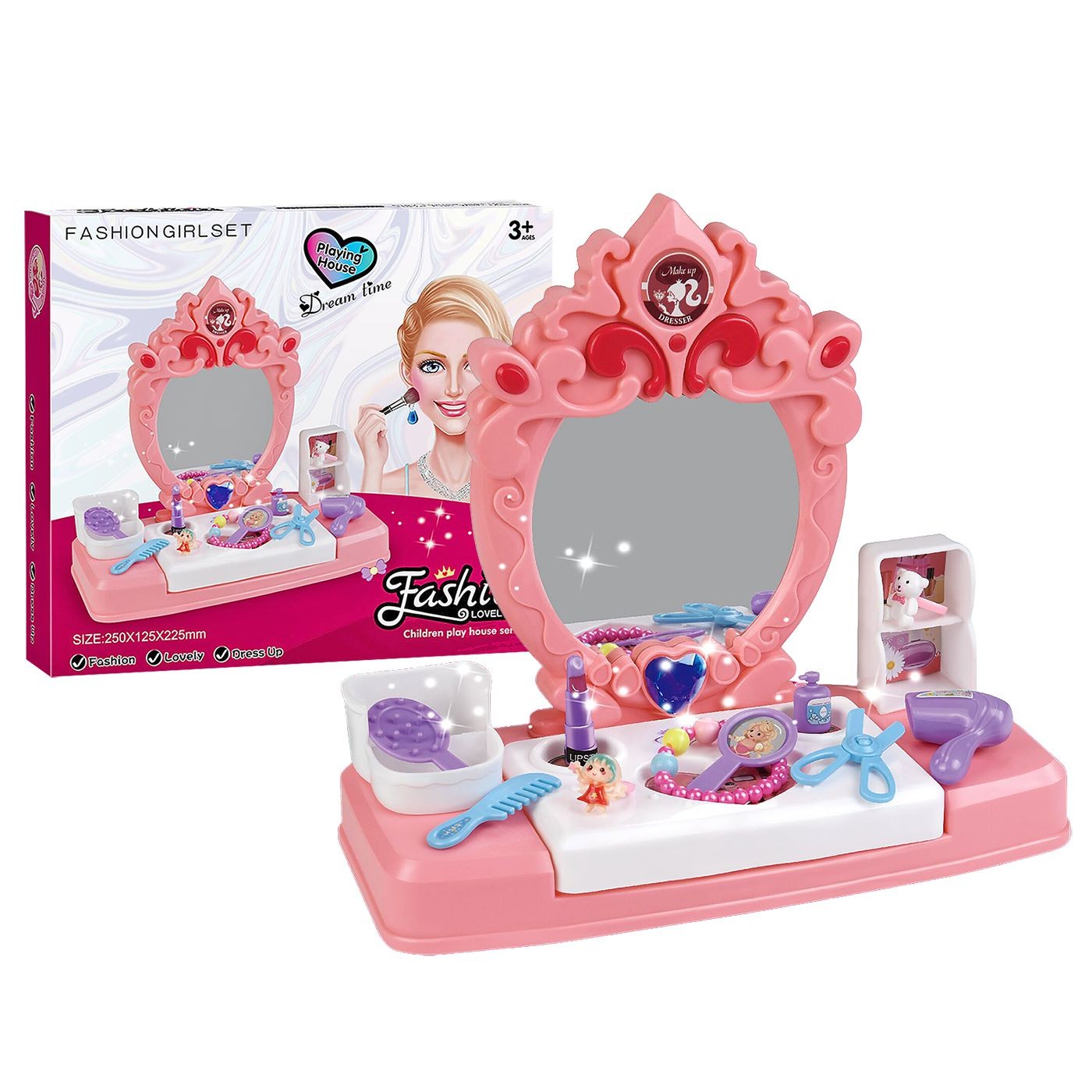 Τουαλέτα Fashion Lovely Time 29x25x5cm ToyMarkt 971332 - (1ΤΕΜ) - (77-1312)