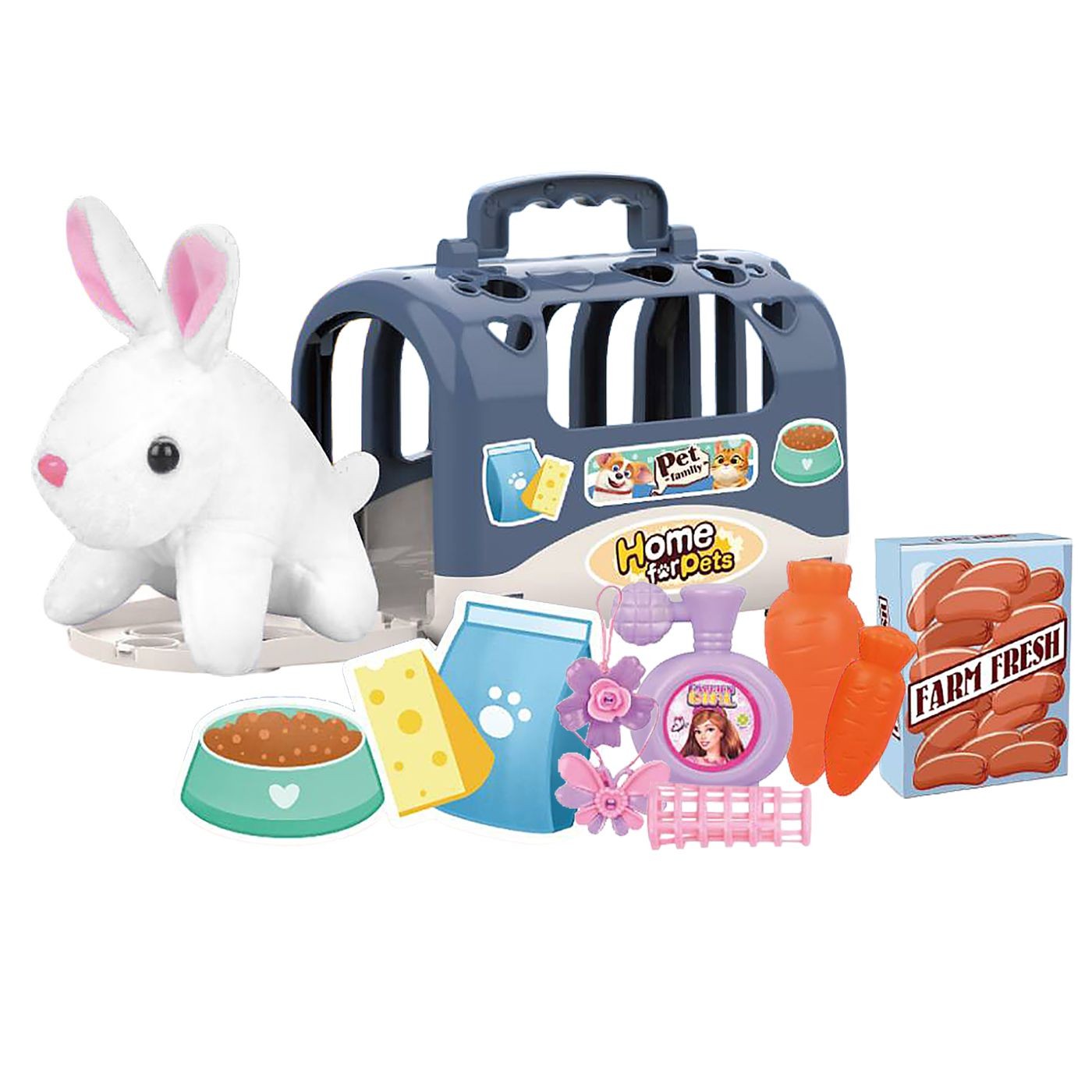 Pet Λαγός σε Τσάντα Ταξιδίου 19x16x13cm ToyMarkt 971334 - (1ΤΕΜ) - (77-1314)