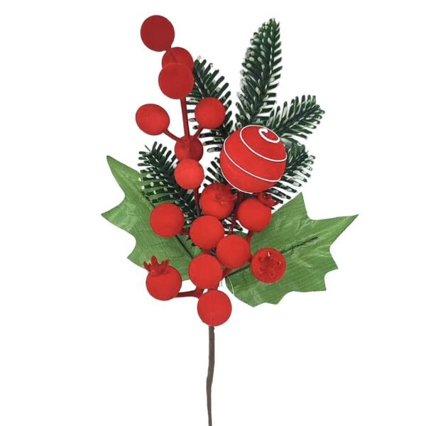 Κλαδί με Ρόδια, Μπάλα, γκι 27cm Xmasfest 1133896 - (1ΤΕΜ) - (93-3876)